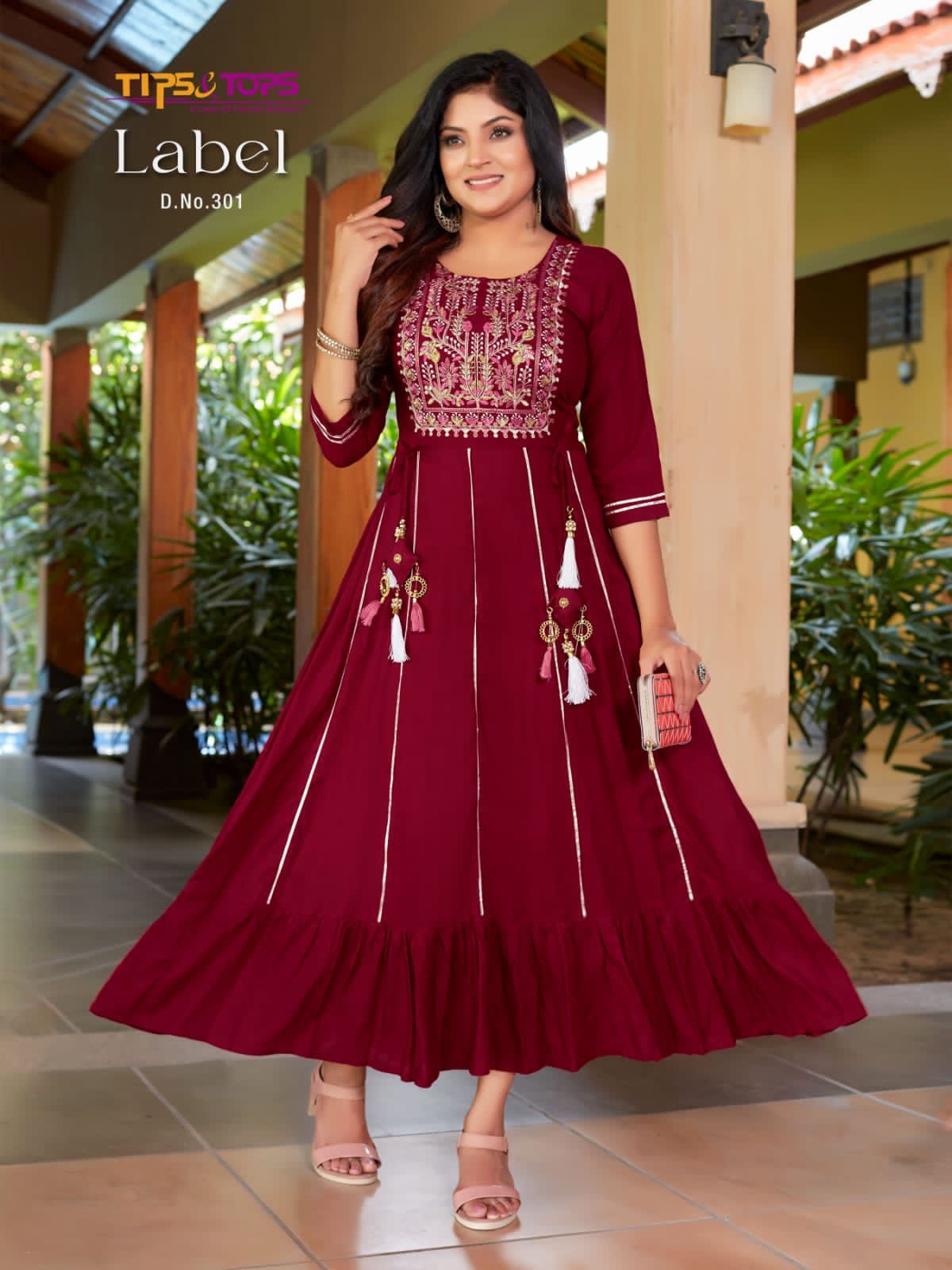Tips And Tops Label 3 New Festive Wear Designer Long Anarkali Kurti Collection
